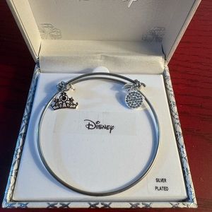 Disney Princess Bangle with Tiara, Heart and Sparkle Charms